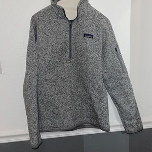 Grey Patagonia quarter zip up